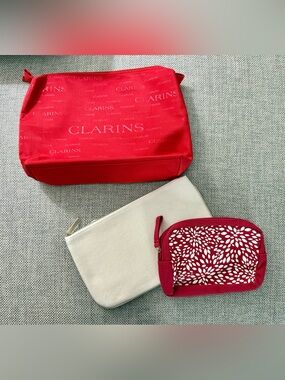 3 CLARINS MAKEUP BAGS